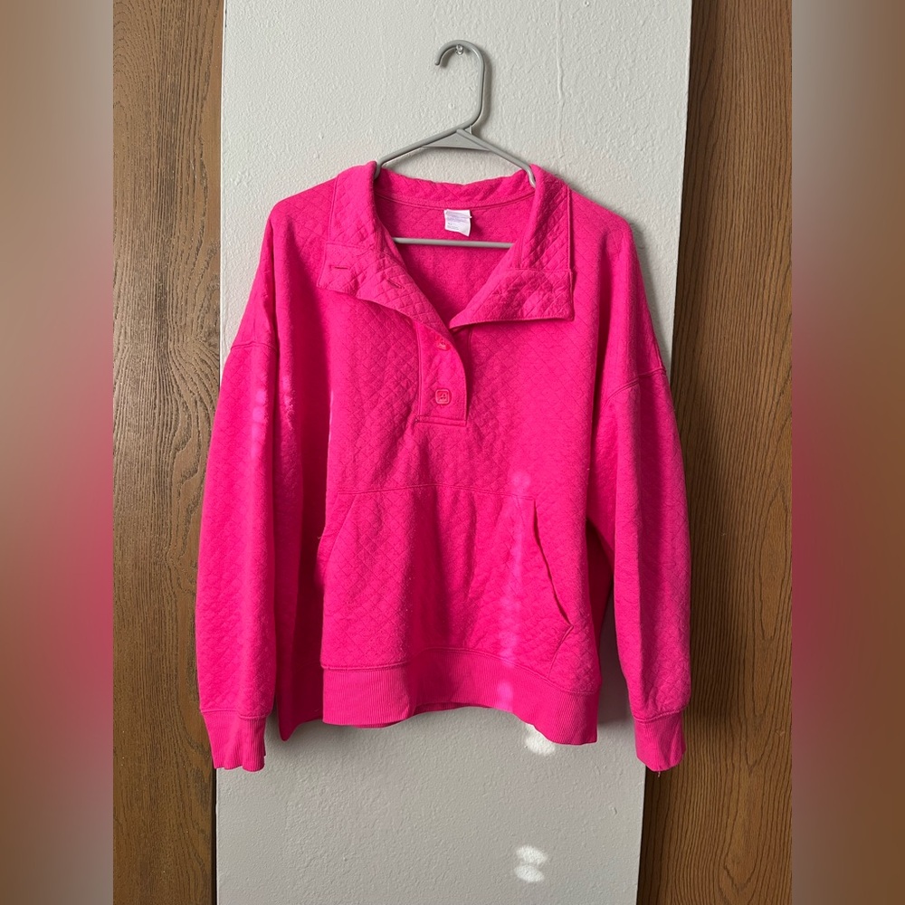 Stars Above Hot Pink Quilted Sweatshirt